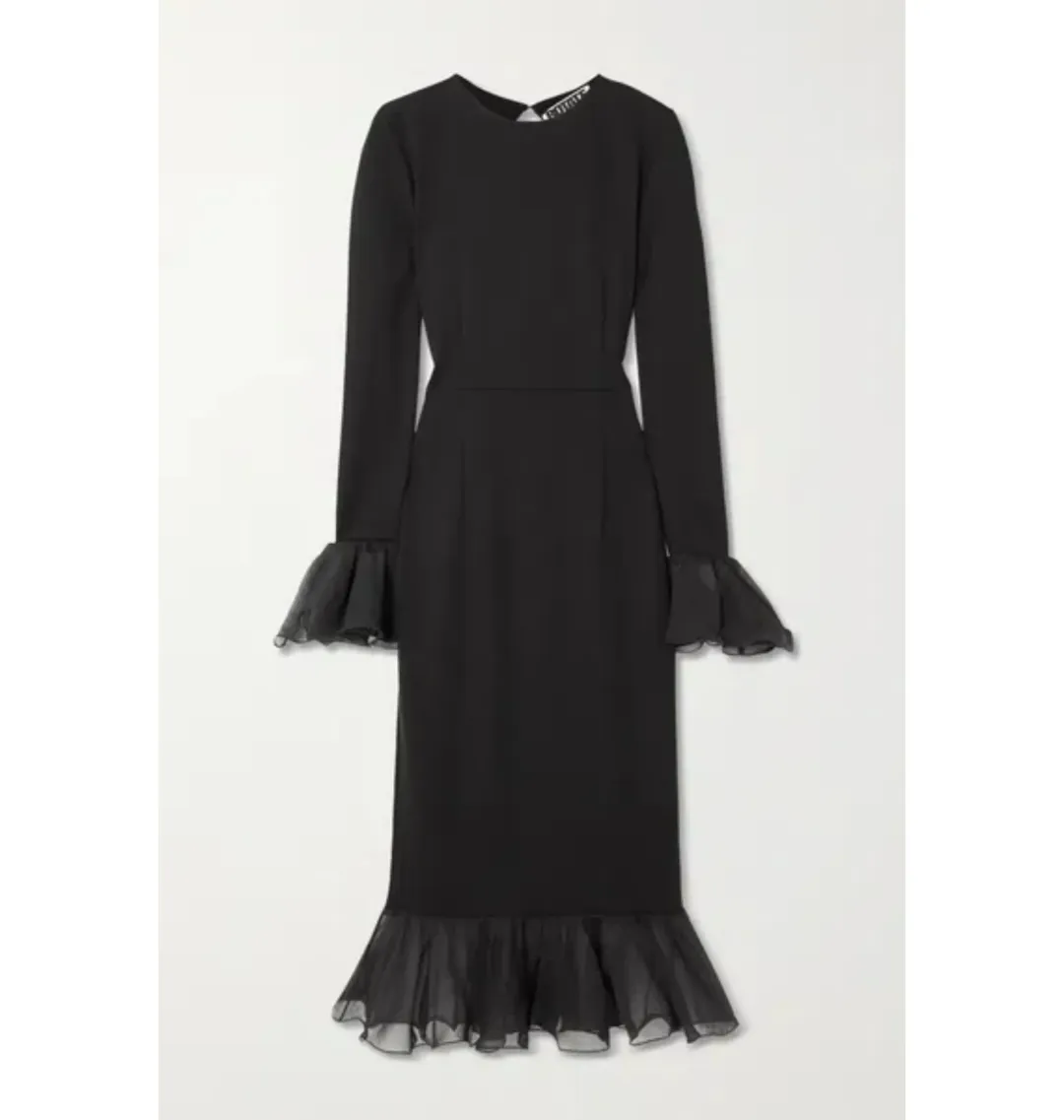 Rotate Birger Christensen Irena Midi Dress Black Size AU 8 for rent on The Volte - main image