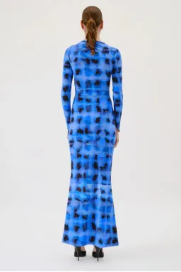 Suboo Shibori Long Sleeve Ruched Maxi Dress Blue Size XS / AU 6 for rent on The Volte - image 3