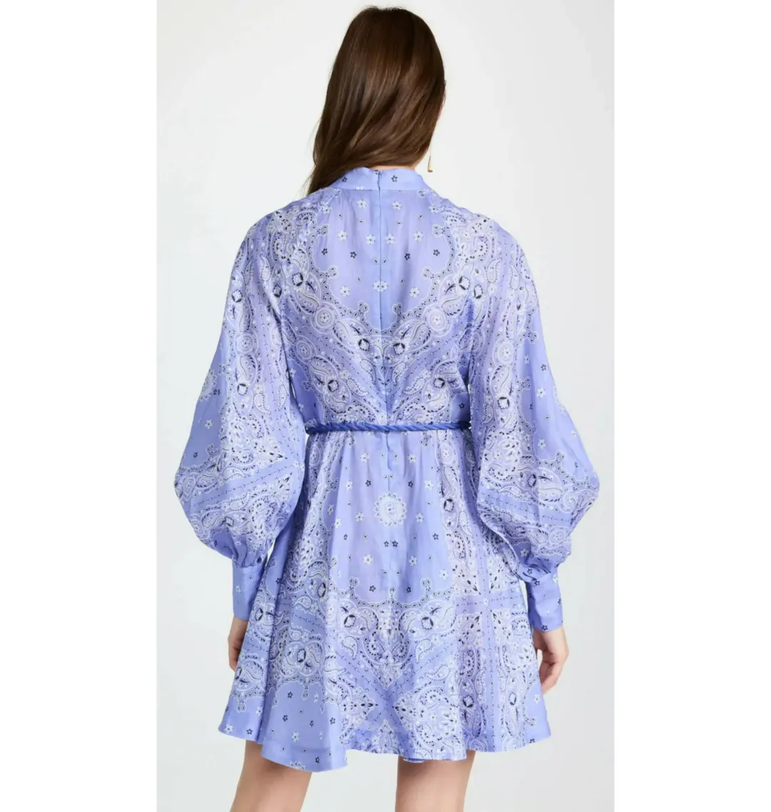 Zimmermann Violet Button Up Mini Dress Purple Size 1 / Au 10 for rent on The Volte - main image