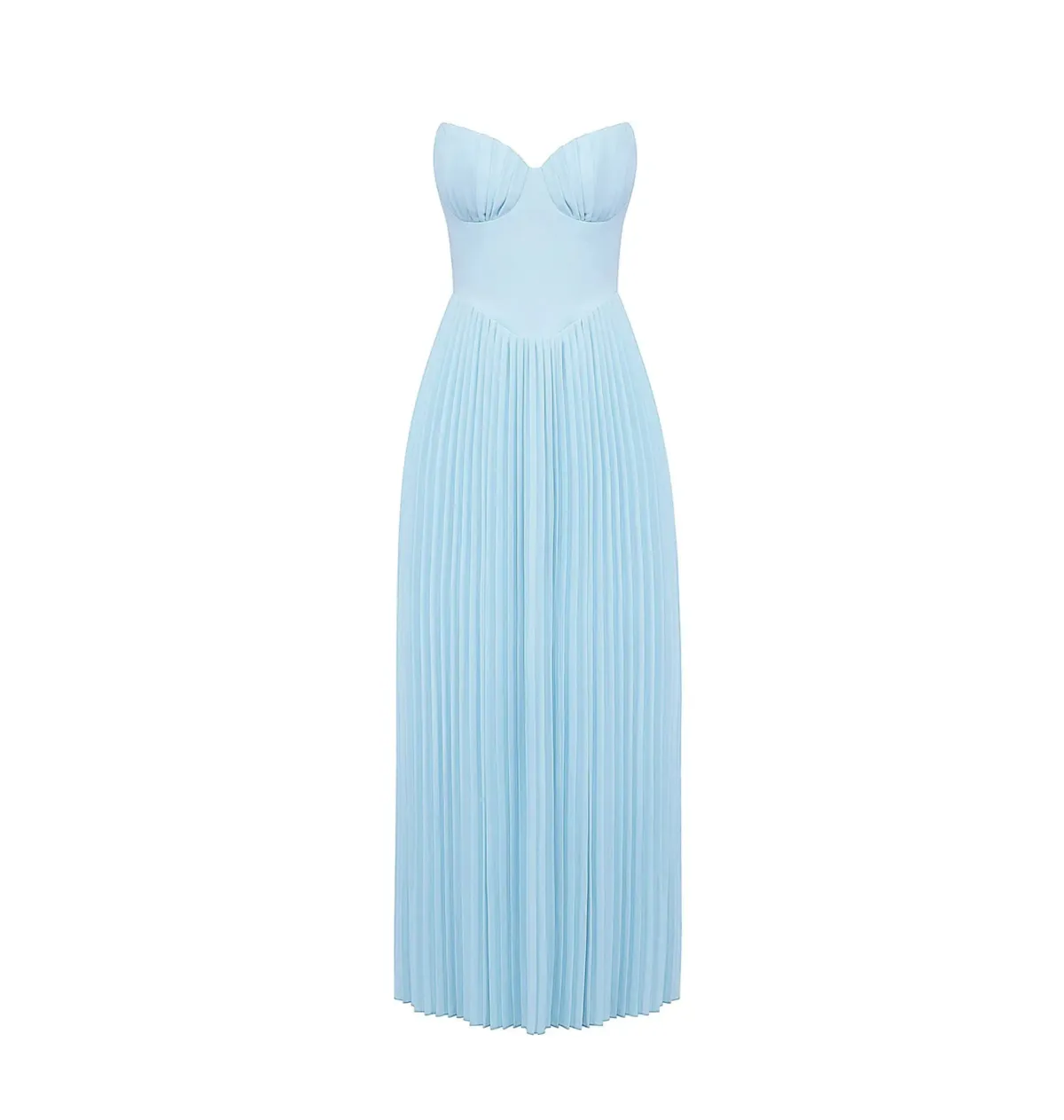 House Of CB Marcella Pleated Maxi Dress Ocean Blue Size AU 6 - Image 5