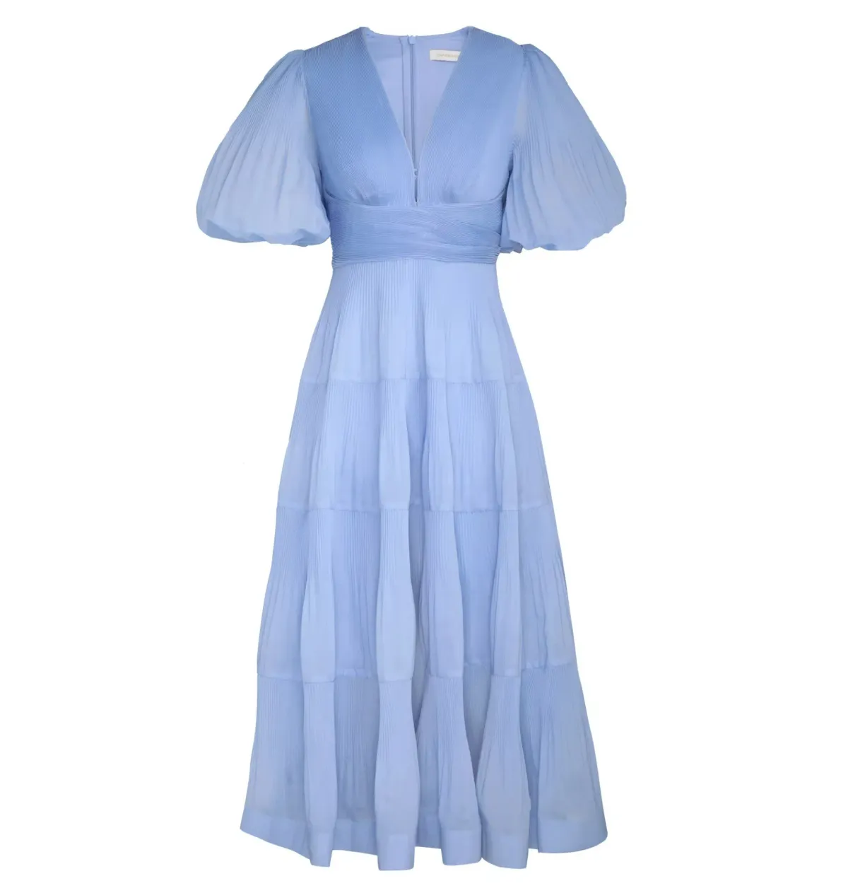 Zimmermann Pleated Midi Dress Jacaranda Size 3 / AU 14 - Image 3