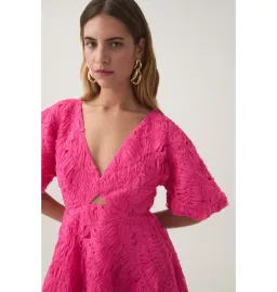 Aje Florential Mini Swing Dress Azalea Pink Size AU 14 for rent on The Volte - image 2
