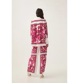 Aje Atomic Silk Shirt and Relaxed Pants Set Boldly Blooming Size AU 10 for rent on The Volte - image 5