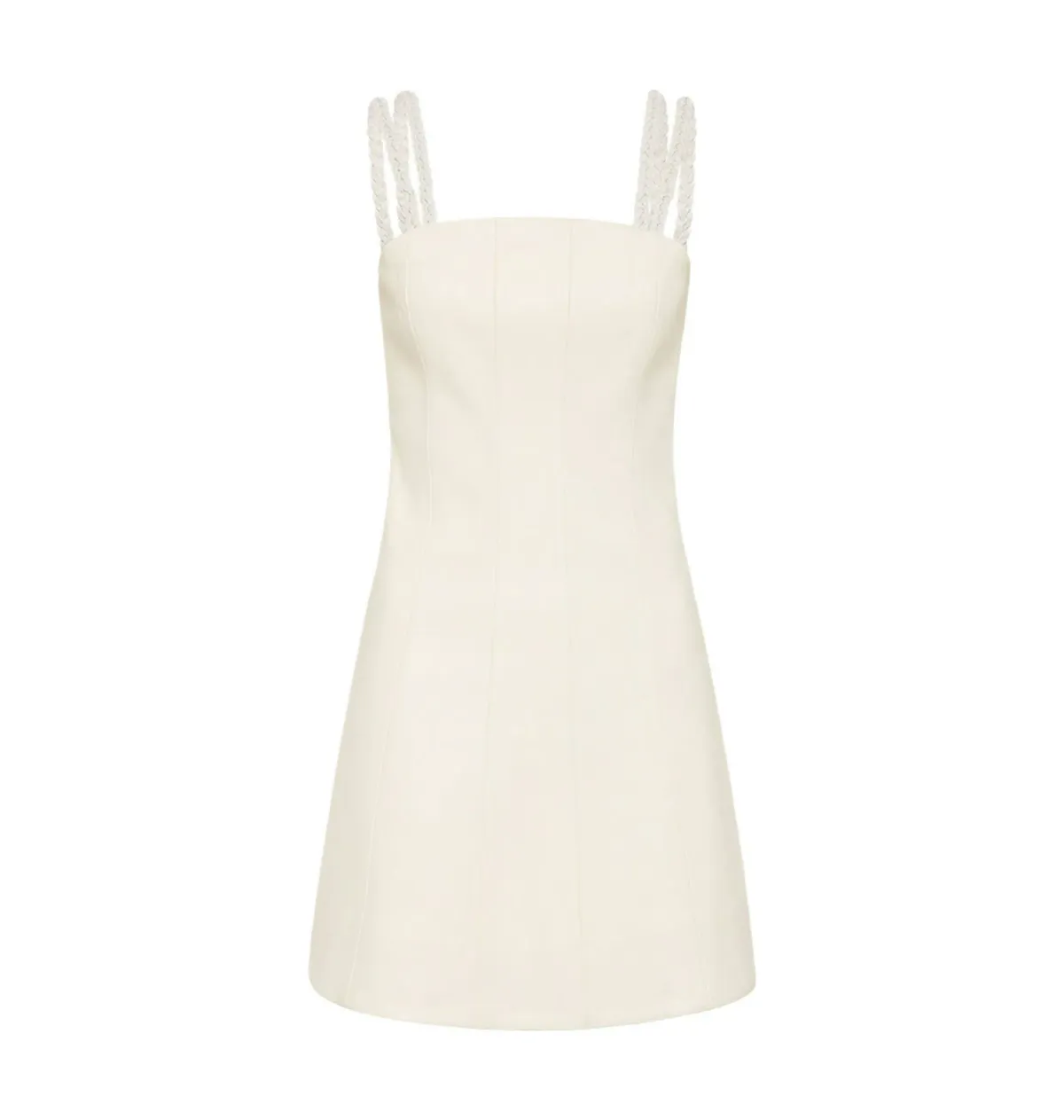 Aje Osa Braided Mini Dress Ivory Size AU 8 - Image 4