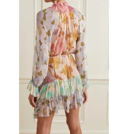 Zimmermann Tempo Frilled Mini Dress Spliced Mult Size 2 / AU 12 for rent on The Volte - image 2