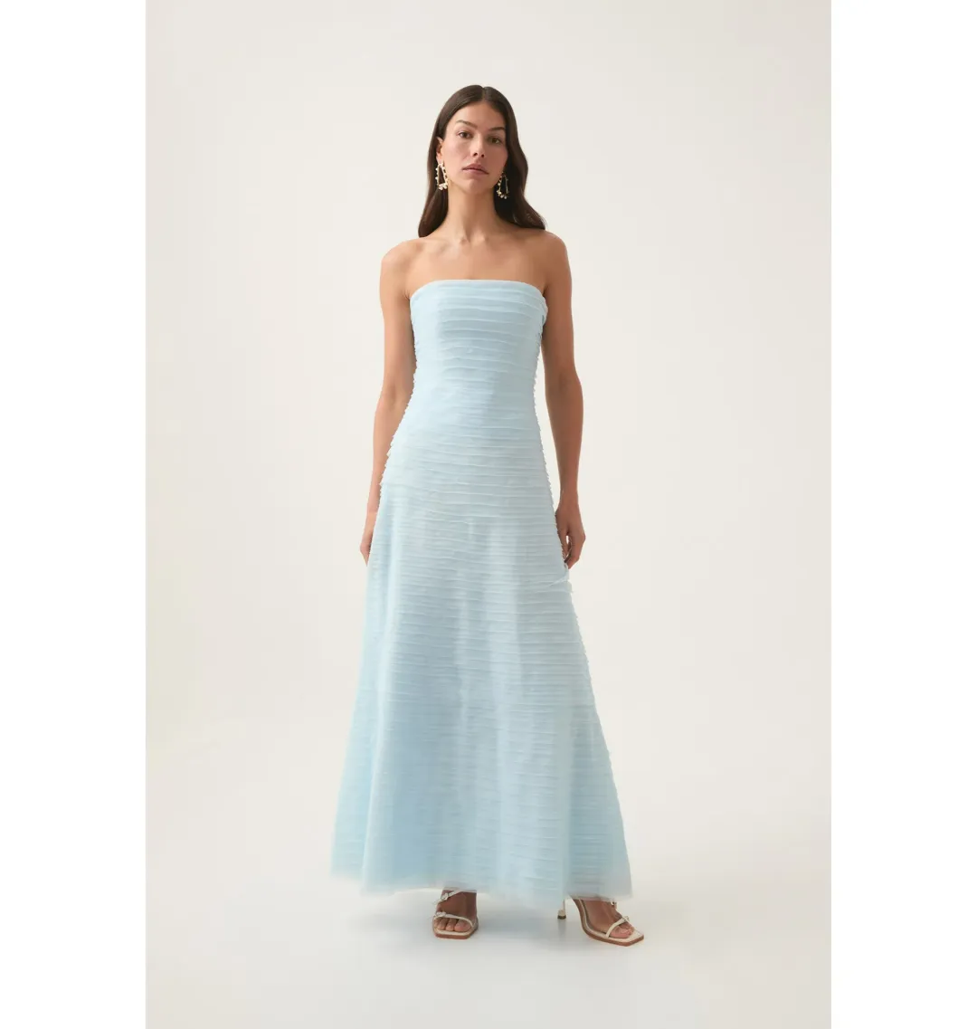 Aje Soundscape Maxi Dress Baby Blue Size AU 6 for rent on The Volte - main image