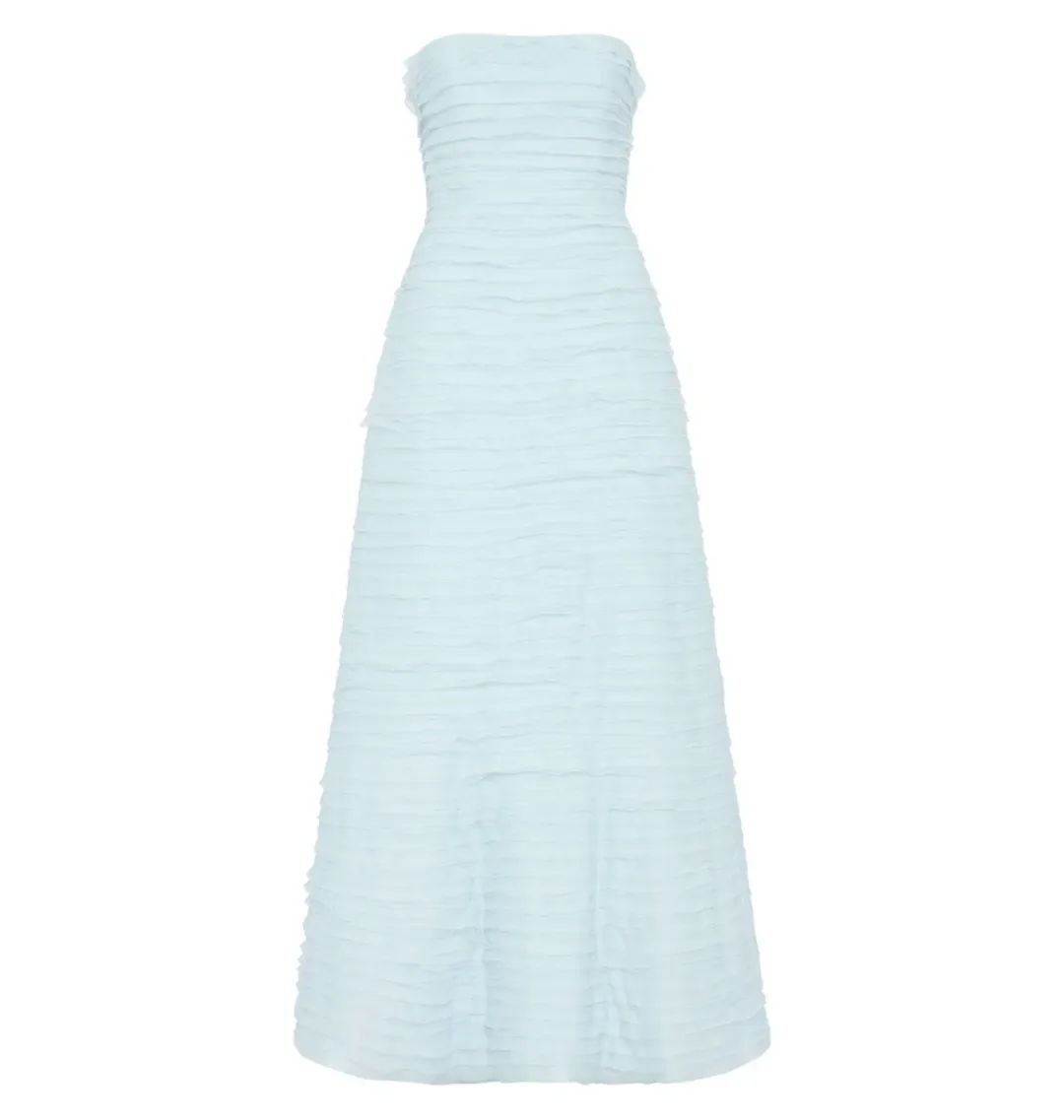 Aje Soundscape Maxi Dress Baby Blue Size AU 12 for rent on The Volte - main image