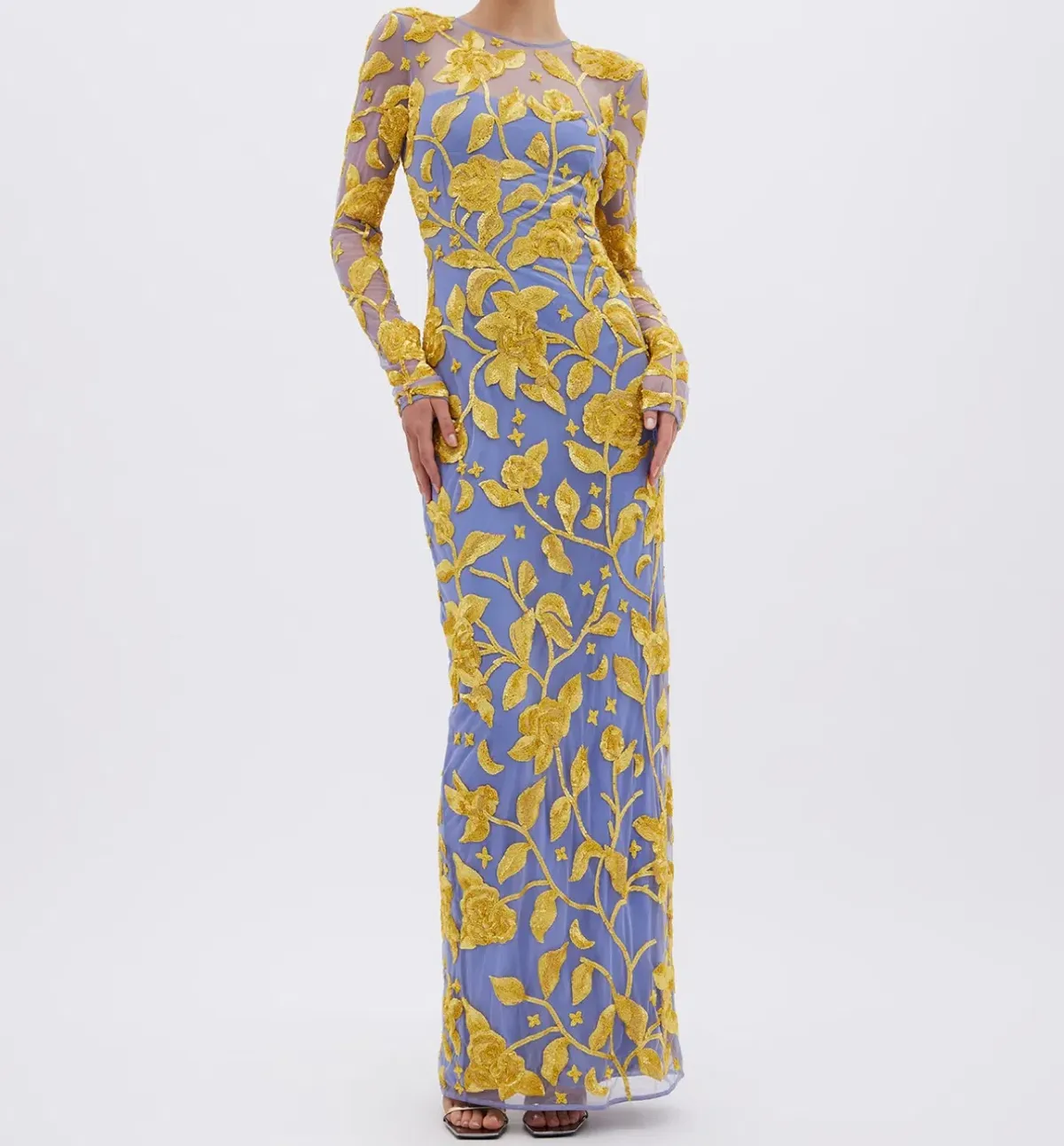 Rachel Gilbert Arya Gown Ice Size AU 10 for rent on The Volte - main image