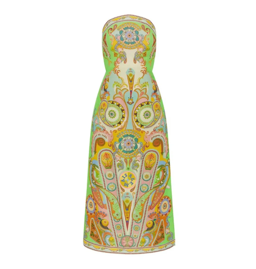 Alemais Pinball Bodice Dress Print Size AU 8 for rent on The Volte - main image
