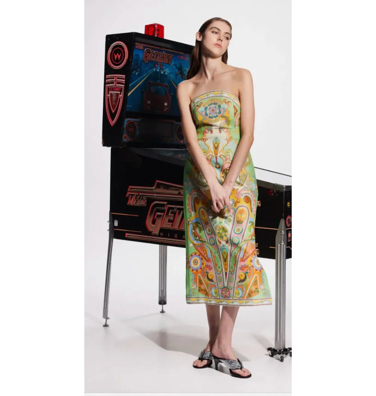 Alemais Pinball Bodice Dress Print Size AU 8 for rent on The Volte - main image