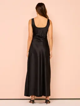 By Nicola Beneath The Stars Bias Cut Slip Dress In Black Size 12 for rent on The Volte - image 3