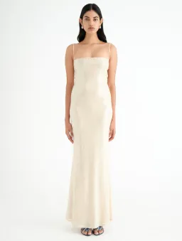 BENNI Juliano Sequin Slip Dress Light Toffee Size S / AU 8 for rent on The Volte - image 1