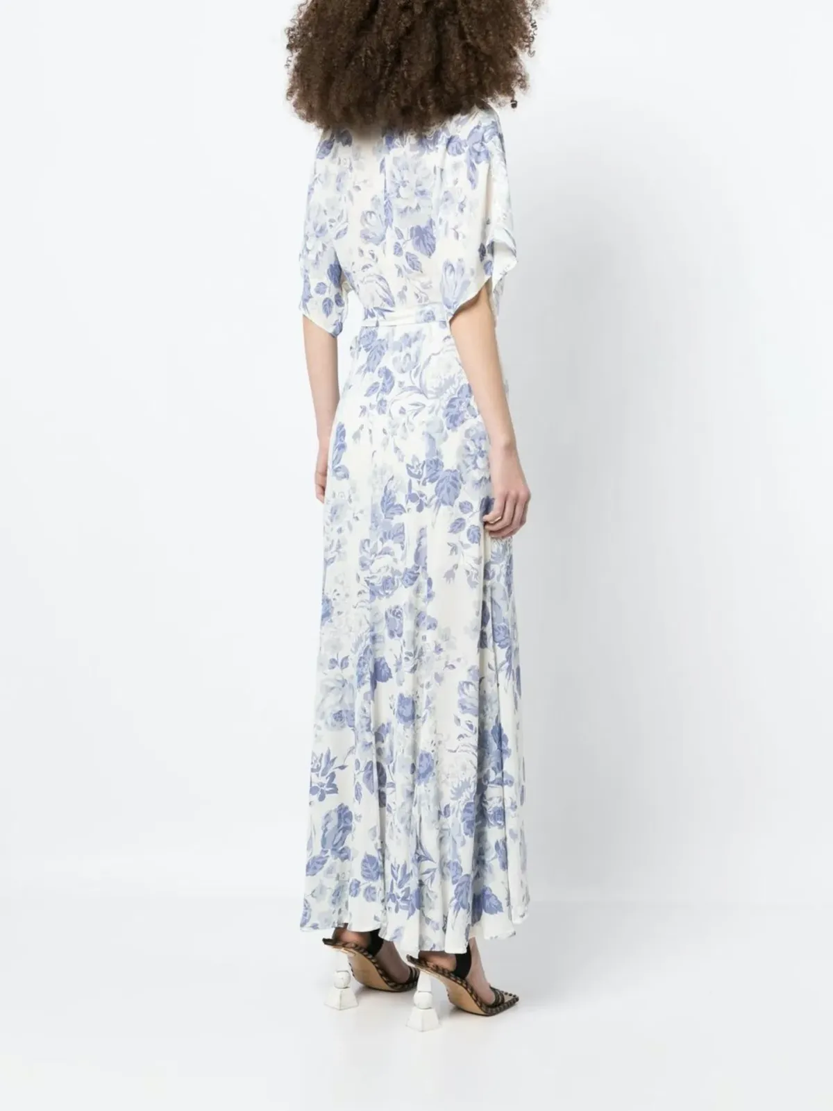 Reformation Winslow Maxi Dress Blue Floral Size XL / AU 14 - Image 2