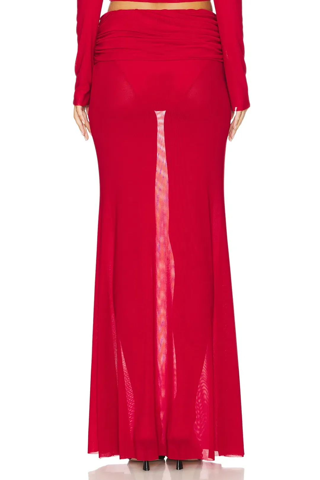 Natalie Rolt Charlotte Crop & Skirt Set Cherry Red Size 1 / AU 8 for rent on The Volte - main image