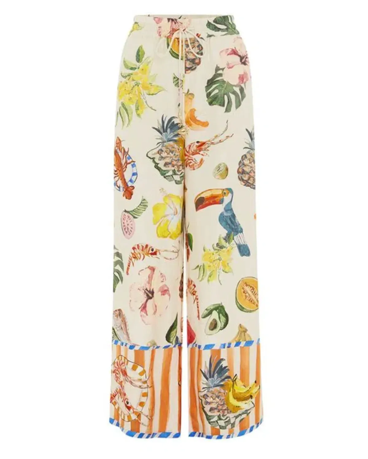 Alemais Theo Shirt and Pant Set Ivory Print Size AU 16 - Image 4