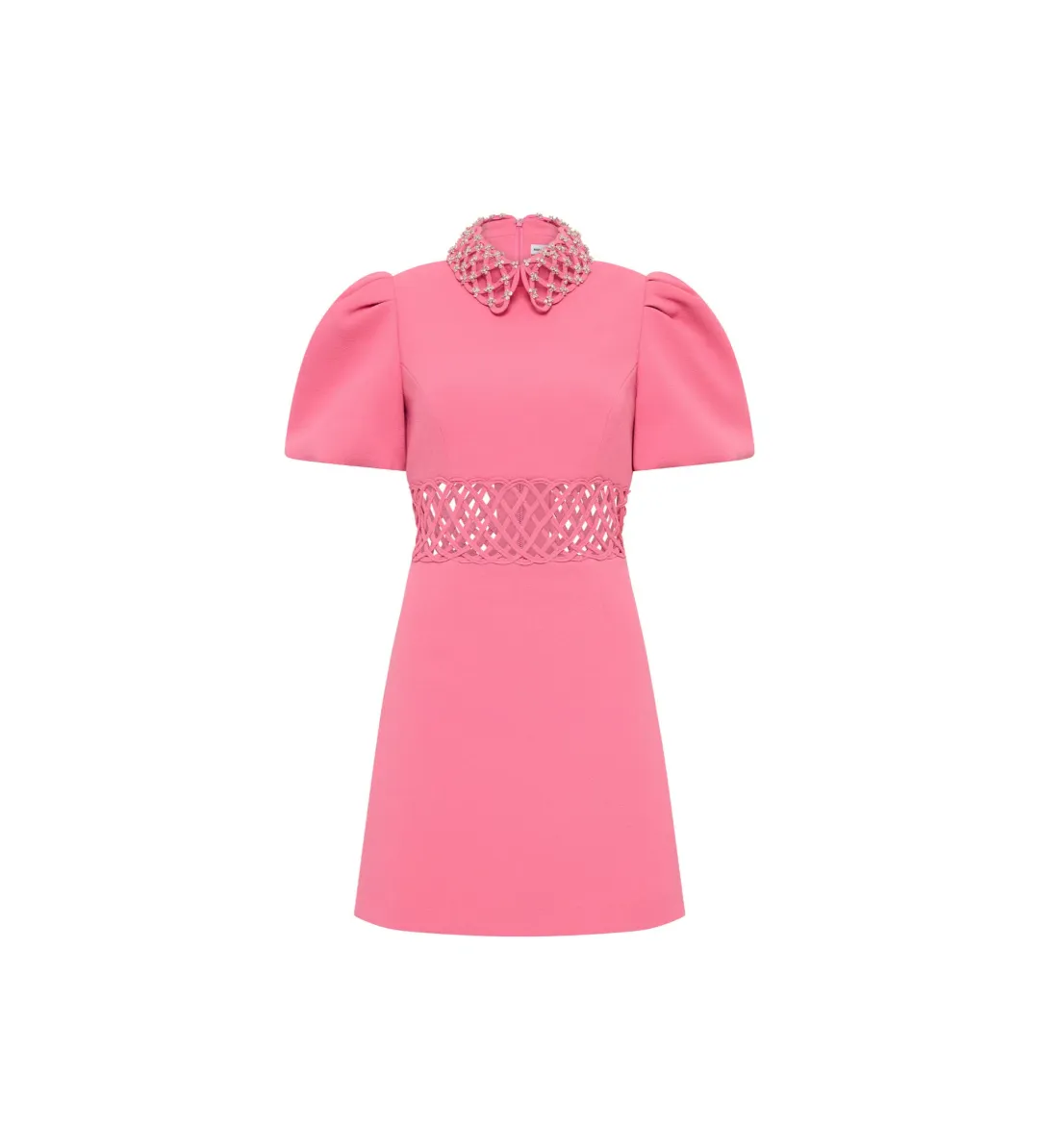 Rebecca Vallance Aubree Collar Mini Dress Pink Size 10 for rent on The Volte - main image