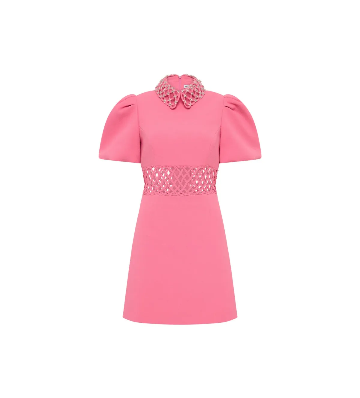 Rebecca Vallance Aubree Collar Mini Dress Pink Size 10 - Image 4