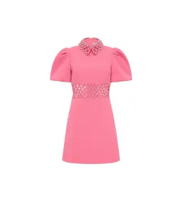 Rebecca Vallance Aubree Collar Mini Dress Pink Size 10 for rent on The Volte - image 4