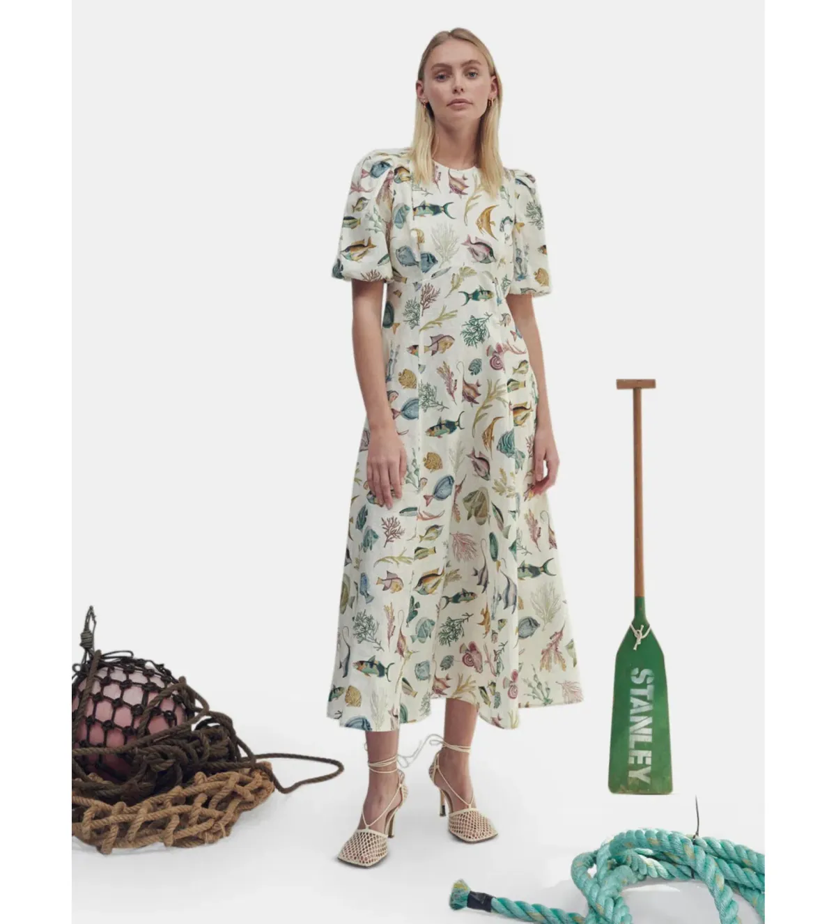 Alemais Wanda Midi Dress in Print Size 8 - Image 1