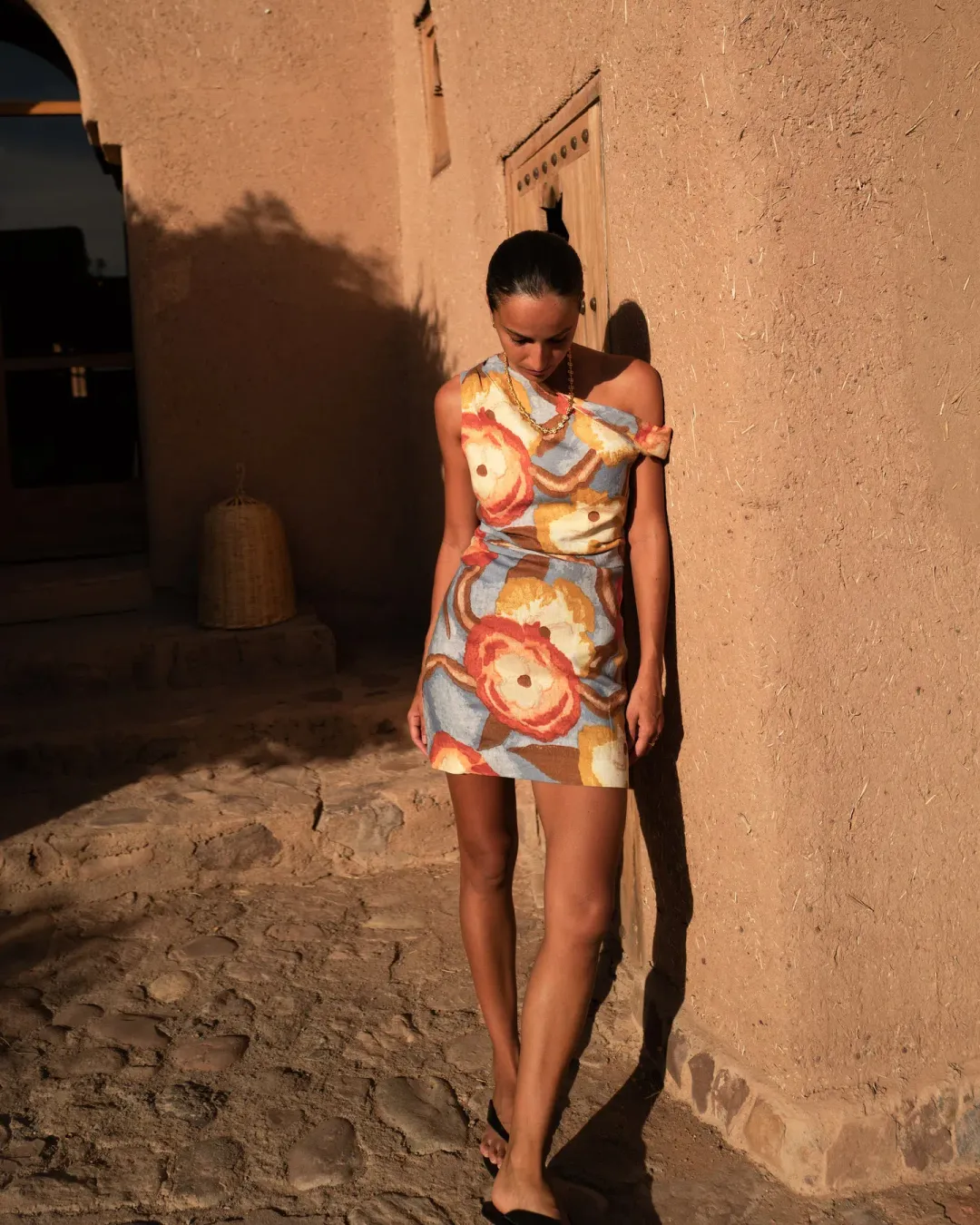 Sir the Label The Avery Twist Mini Dress Camellia Print Size 0/Au 6 for rent on The Volte - main image