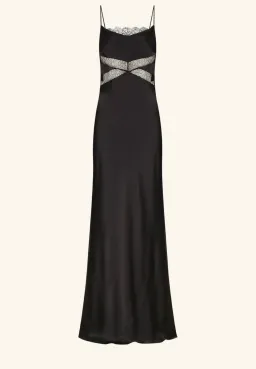 Shona Joy Leticia Silk Cowl Neck Lace Maxi Dress Black Size 6 for rent on The Volte - image 6