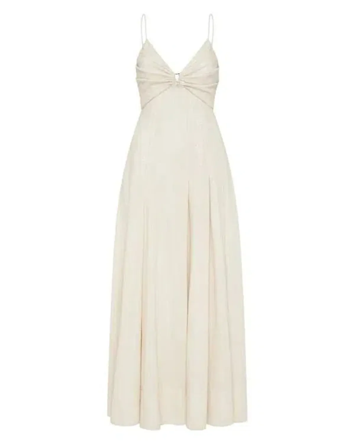 Aje Idyllic Strappy Sequin Dress White Size 8 - Image 2