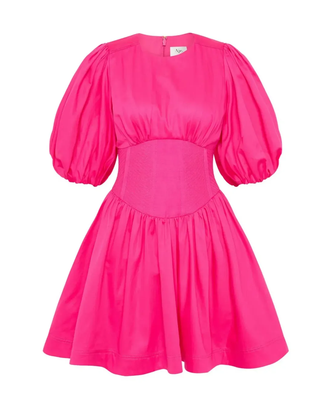 Aje Billie Corded Mini Dress Pink Size 10 for rent on The Volte - main image