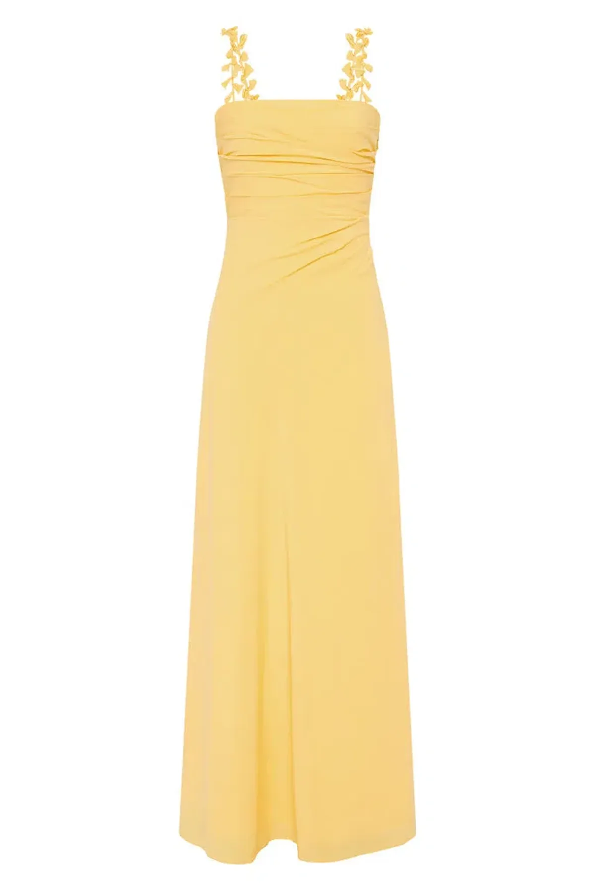 Aje Soulful Pom Pom Midi Dress Soft Yellow Size 14 - Image 3