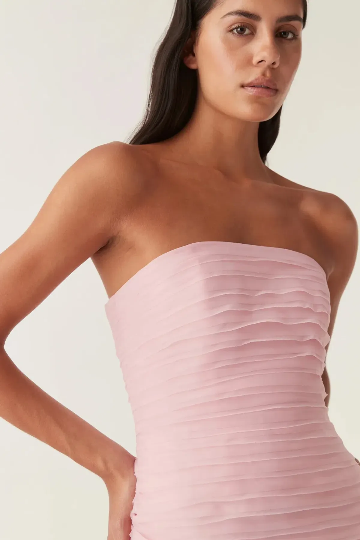 Aje Soundscape Maxi Dress Chalk Pink Size 6 - Image 2