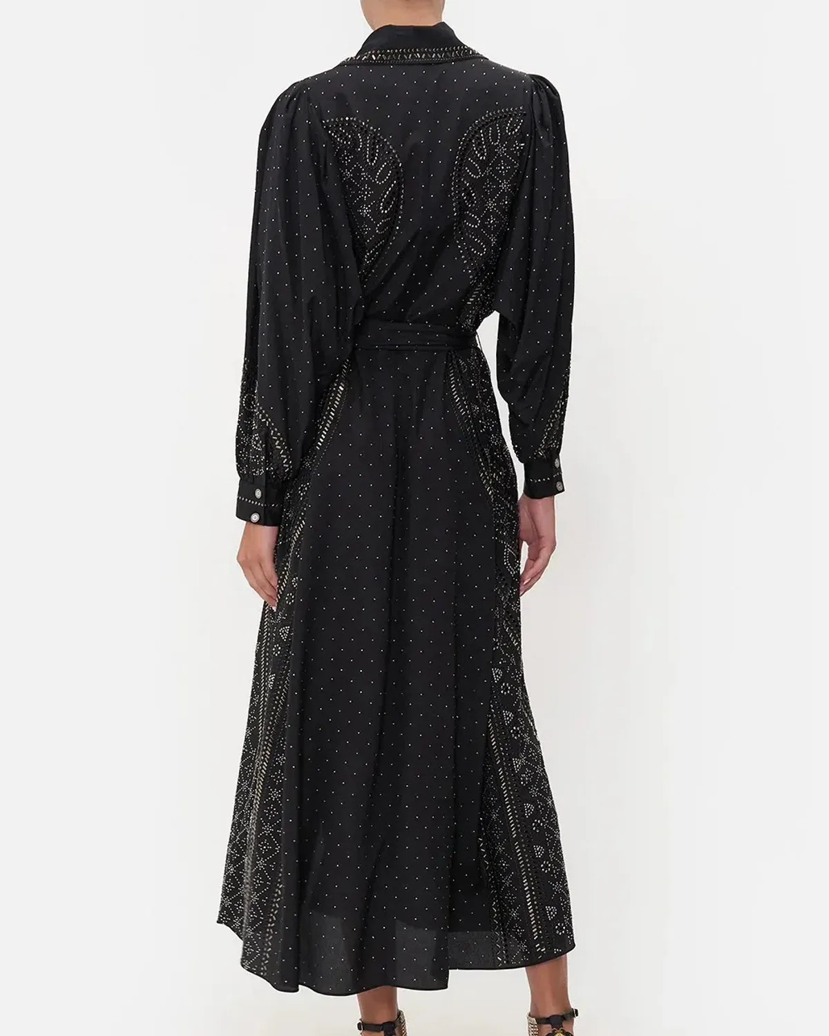 Camilla Curved Collar Shirt Midi Dress Luxe Espiritu Size L / AU 14 - Image 3