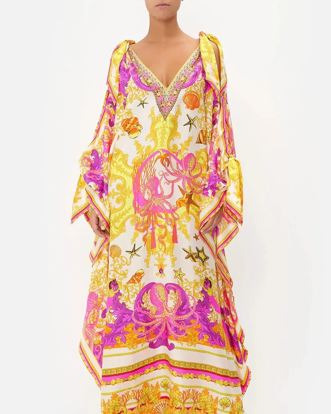 Camilla Squid Squad Scarf Tie Kaftan One Size for rent on The Volte - main image