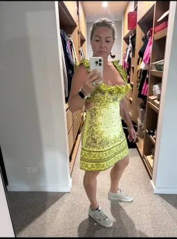 Zimmermann Matchmaker Cutout Ruffle Mini Dress Paisley Pattern Yellow Bandana Size 3 / AU 14 for rent on The Volte - image 4