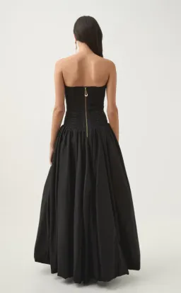 Aje Violette Bubble Hem Maxi Dress Black Size 10 for rent on The Volte - image 3