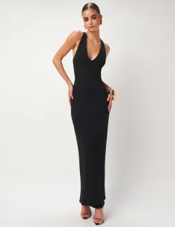 Effie Kats Eiza Gown Black Size 8 for rent on The Volte - image 1