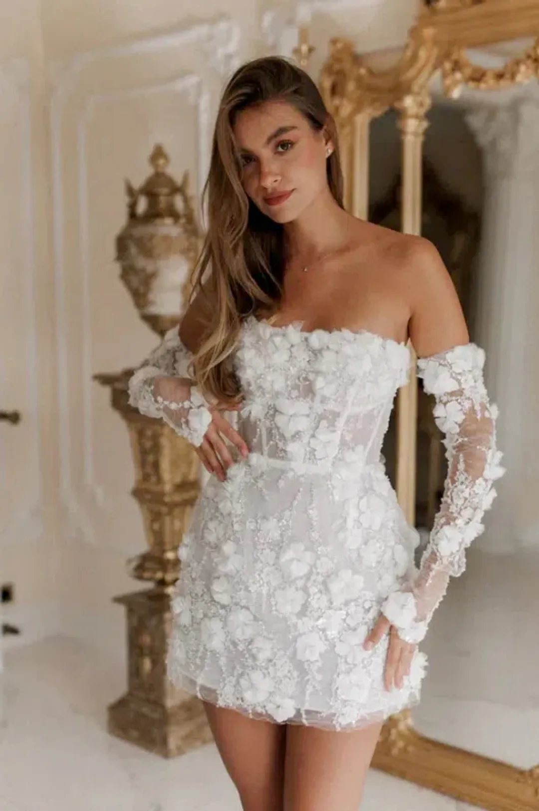 Rosie Etienne Isabelle Dress White Size 8 for rent on The Volte - main image