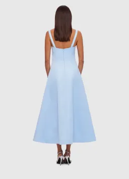 Leo Lin Odette Midi Dress in Sky Blue Size 10 for rent on The Volte - image 4