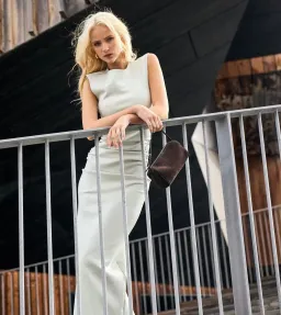 Romy Scuba Gathered Dress Mint Size 12 for rent on The Volte - image 4