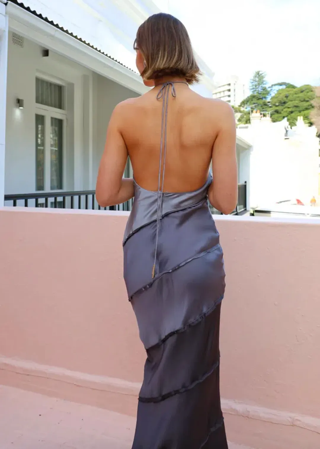 Significant Other Murphy Maxi Dress Greyscale Size 8 for rent on The Volte - main image
