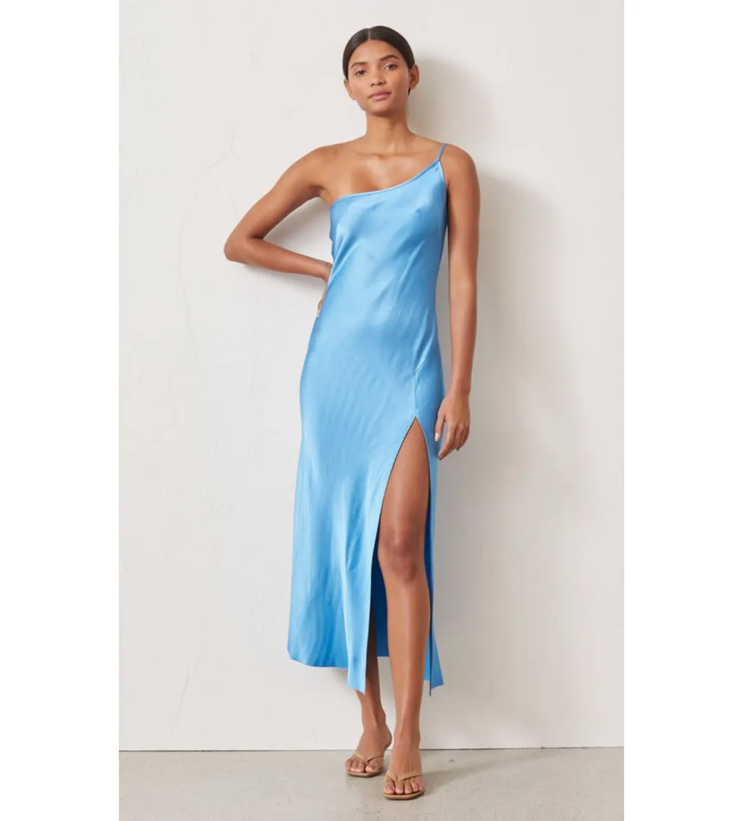 Bec & Bridge Frederic Asym Midi Dress Blue Size 8 for rent on The Volte - main image