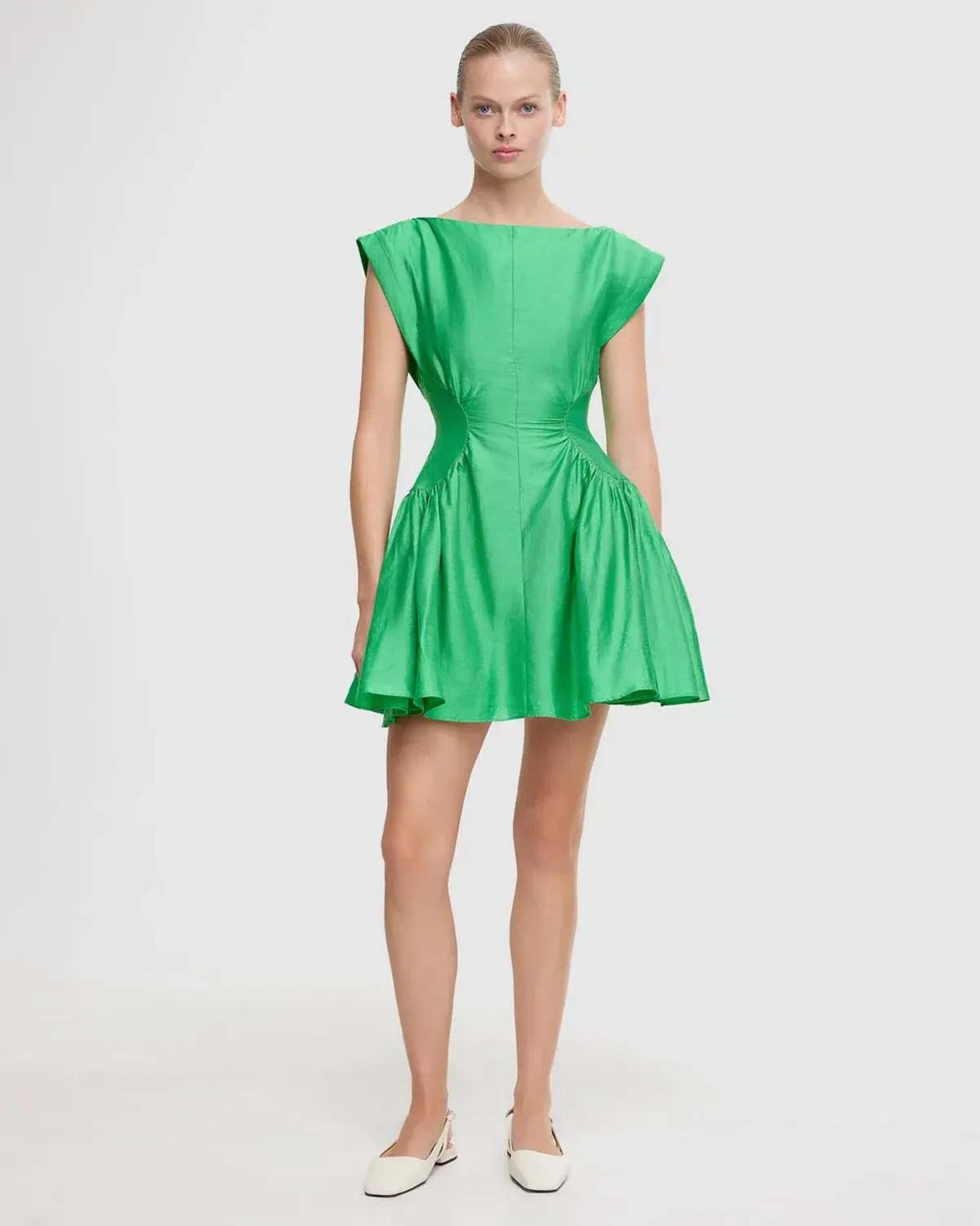 Acler Emery Mini Dress in Shamrock Size AU 14 - Image 1