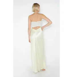 Bec and Bridge Halle Strapless Dress Ice Yellow Size AU 8 for rent on The Volte - image 4