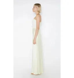 Bec and Bridge Halle Strapless Dress Ice Yellow Size AU 8 for rent on The Volte - image 7