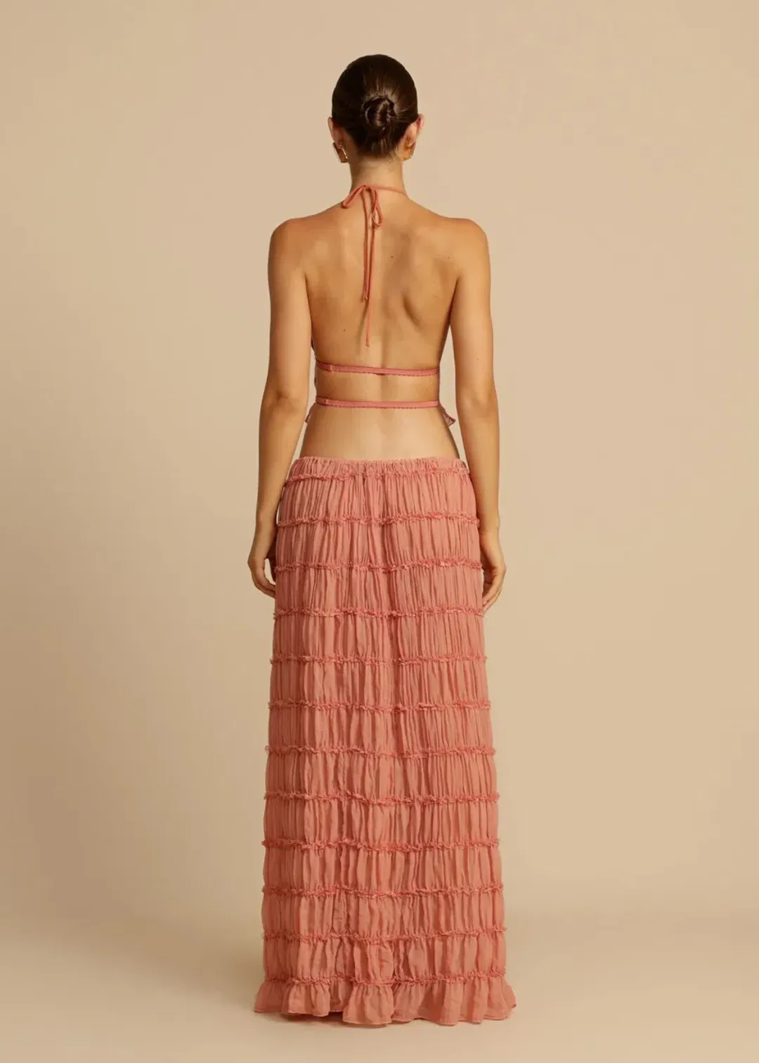 Arcina Ori Juliette Halter Set Peach Size S / AU 6-10 for rent on The Volte - main image