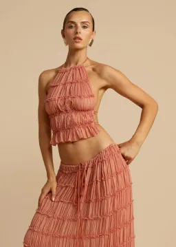 Arcina Ori Juliette Halter Set Peach Size S / AU 6-10 for rent on The Volte - image 7