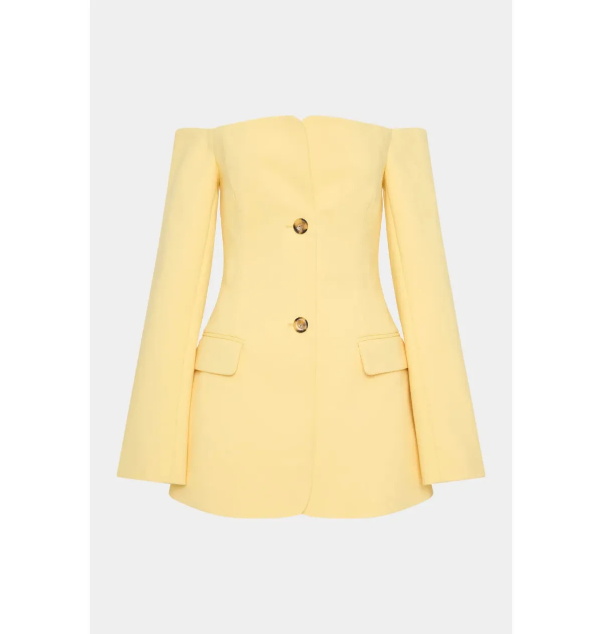 Sir The Label Sandrine Tailored Mini Dress in Limon Yellow Size AU 4 - Image 4