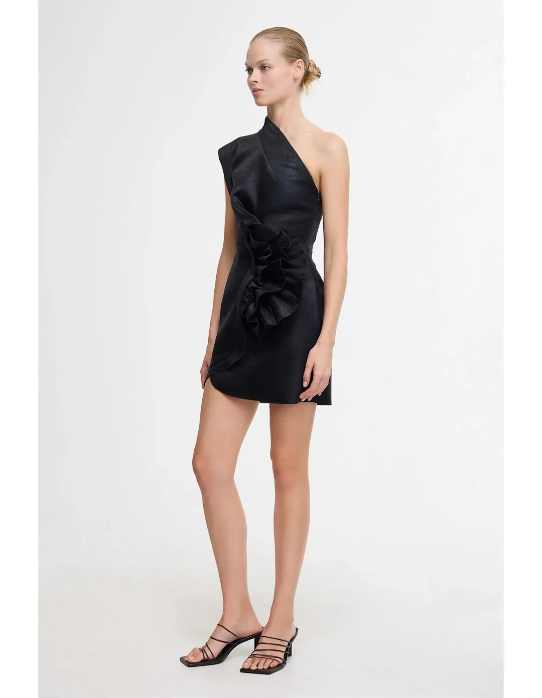 Acler Webster Mini Dress Metallic Black Size 8 for rent on The Volte - main image