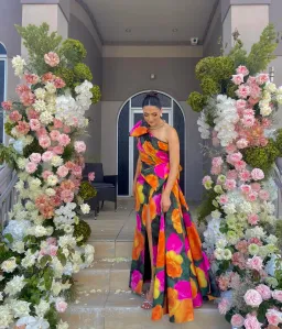 Rachel Gilbert Fauve Gown Floral Size 3 / AU 12 for rent on The Volte - image 1