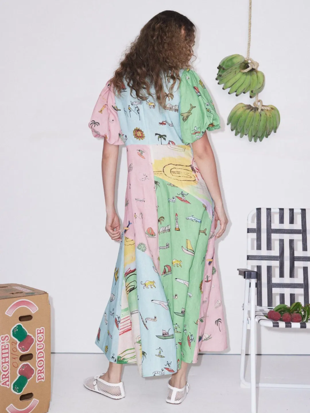 Alemais Jet Midi Dress Multi Size 12 for rent on The Volte - main image