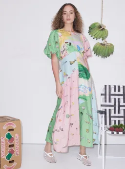 Alemais Jet Midi Dress Multi Size 12 for rent on The Volte - image 1