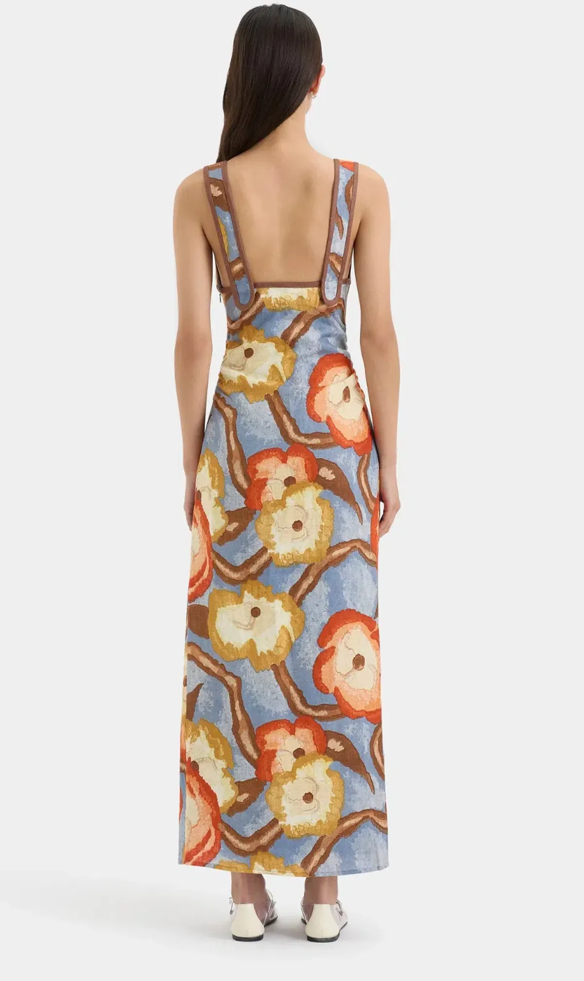 Sir the Label Avery V Neck Midi Dress Size 10 - Image 3